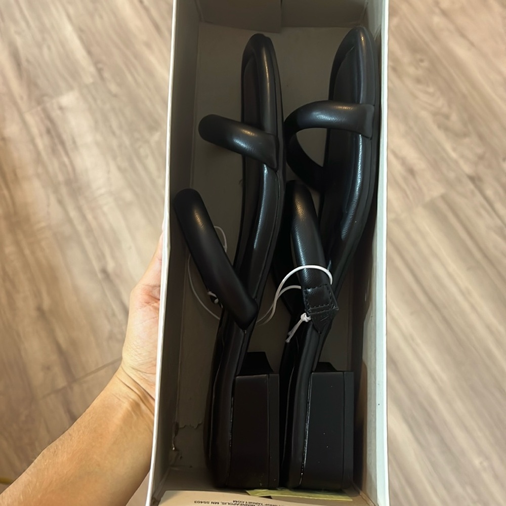 A new day black heeled sandals